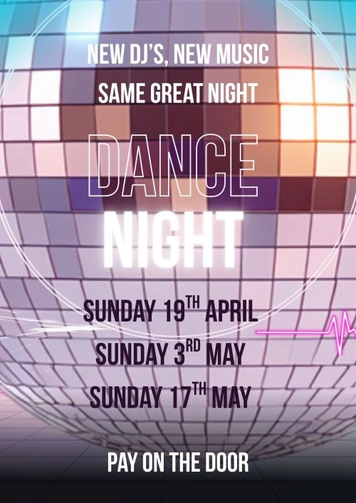 Bright Dance Nights Poster with Disco Ball