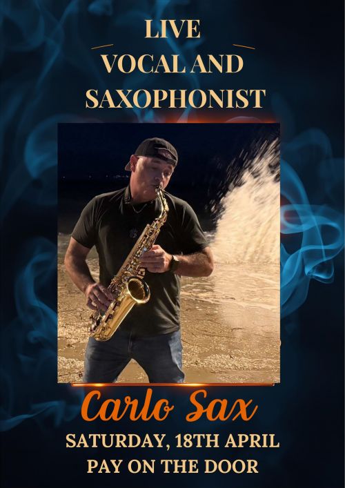 Jazz Club Poster with Saxophone Motifs