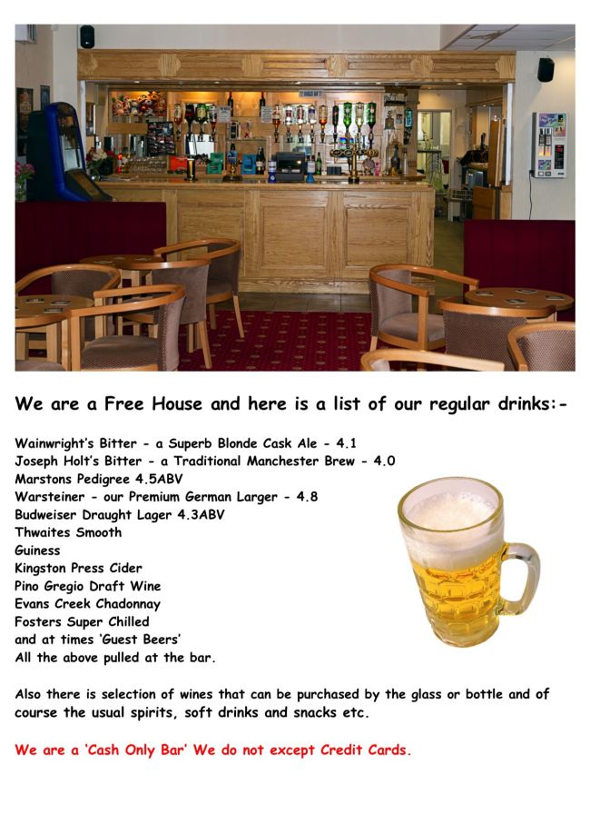Our Bar. List of drinks served in Club. Our Bar. List of drinks served in Club.