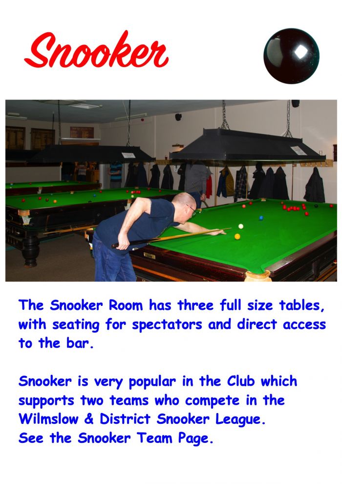 Details on our Snooker Room Details on our Snooker Room