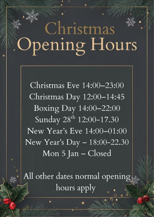 Sophisticated Christmas Hours Poster with Gold Foil (1)